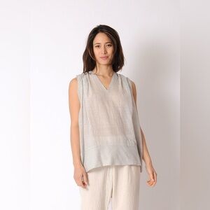 MIRTH Striped Cotton Sleeveless Tunic Top – One Size